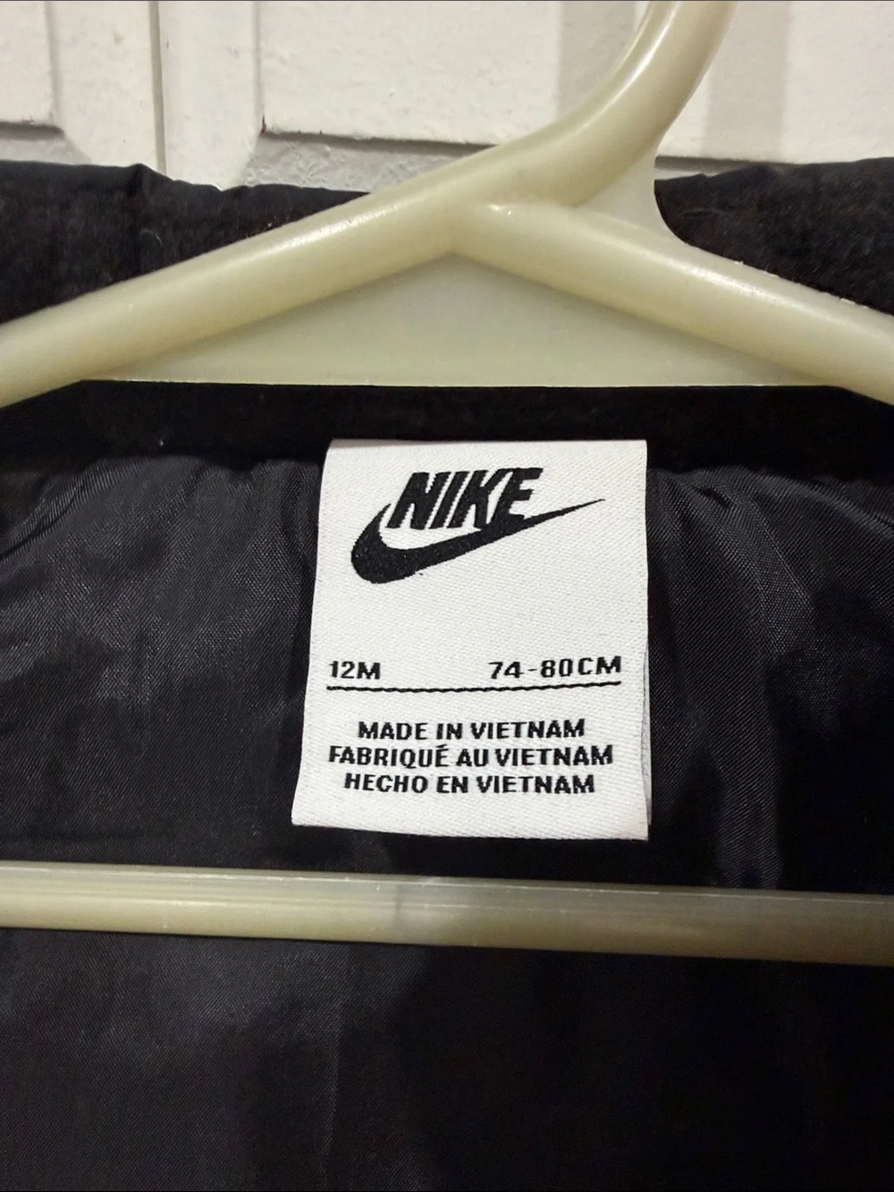 Nike Black Puffer Vest with White Logo